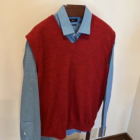 Fairway and green Italian in Merino golf vest lightweight. Perfection, luxurious - Picture 7 of 9